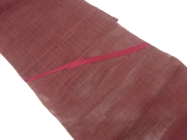 紗紬抽象模様織出し名古屋帯